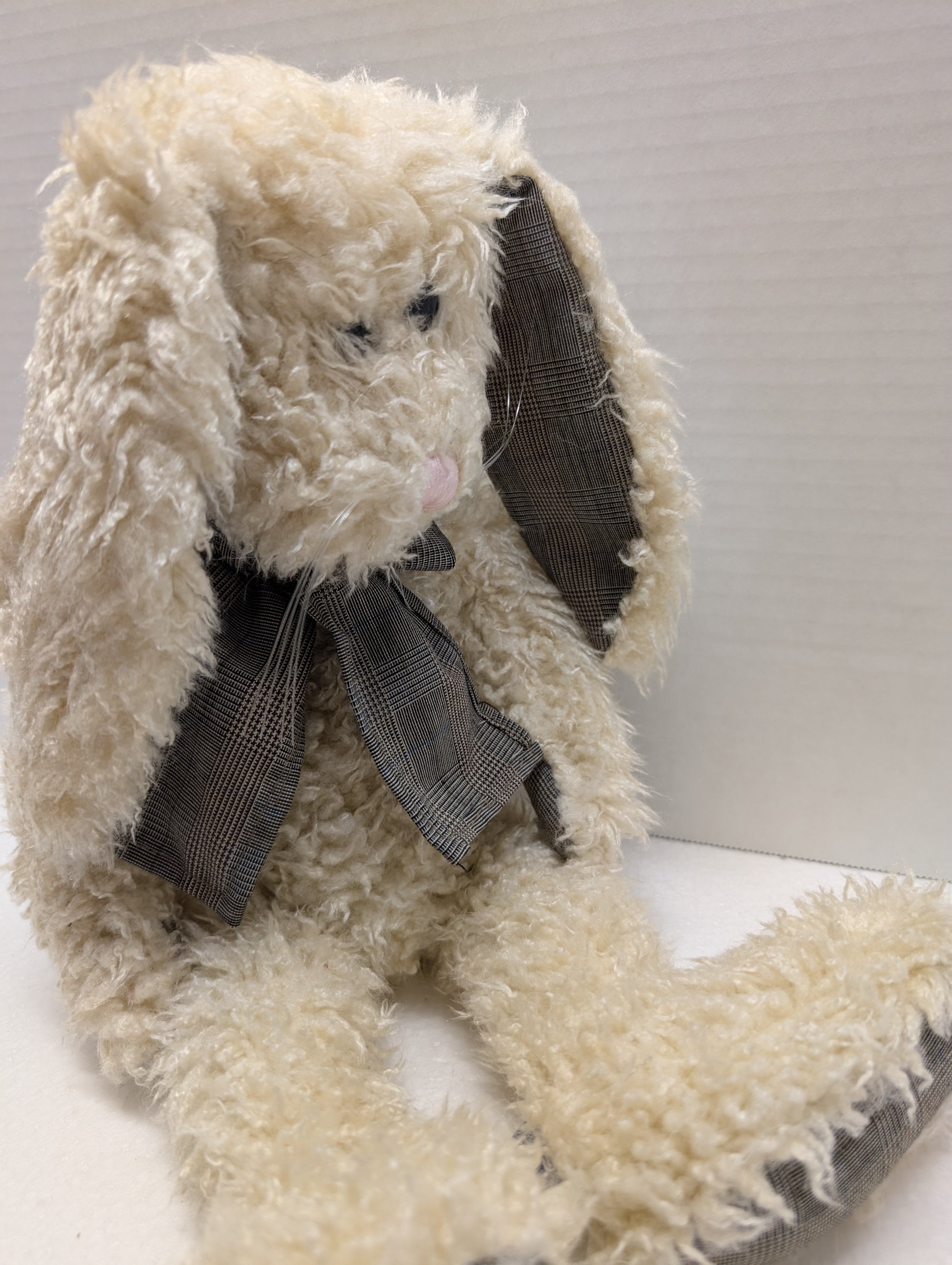 Boyds Hare Zelda Fitzhare White w.plaid ears and paw pads  5241-10 image 6