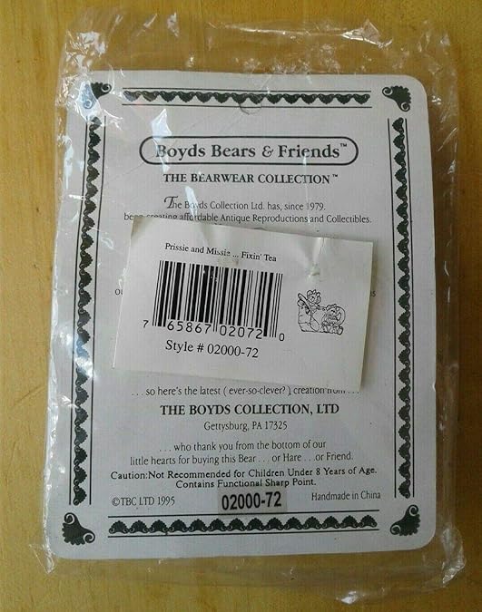 Boyds Pin Bearwear Prissie and Missie Fixin Tea for Three #0200072 image 3