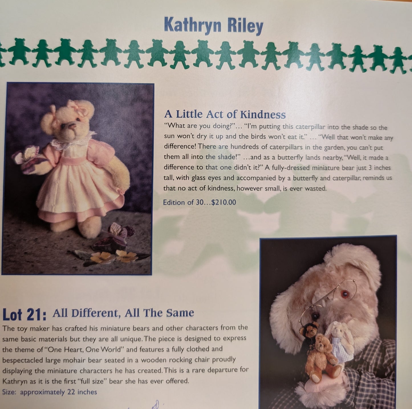Kathryn Riley Artist Bear " A Little Act of Kindness" image 7
