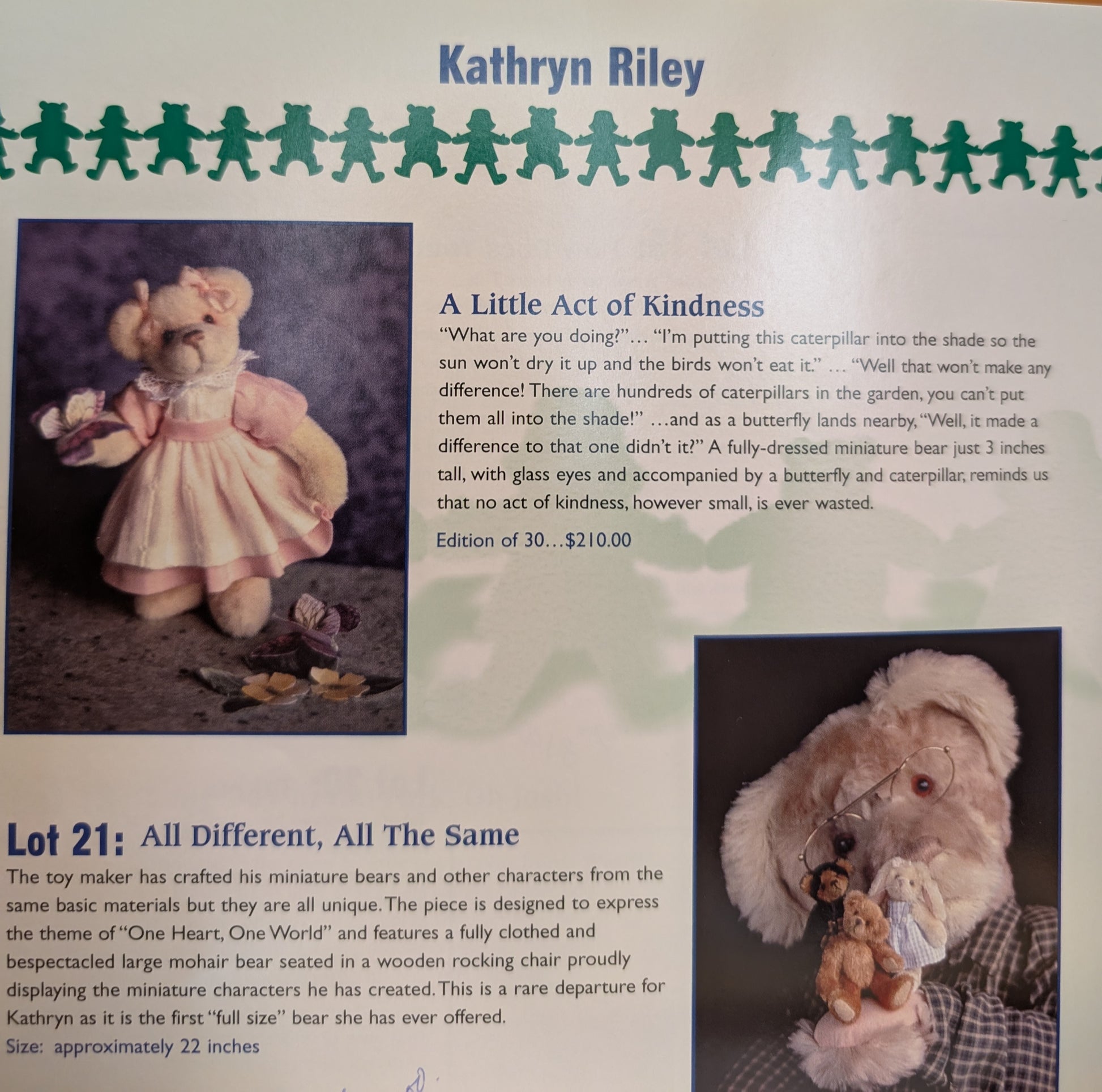 Kathryn Riley Artist Bear " A Little Act of Kindness" image 7