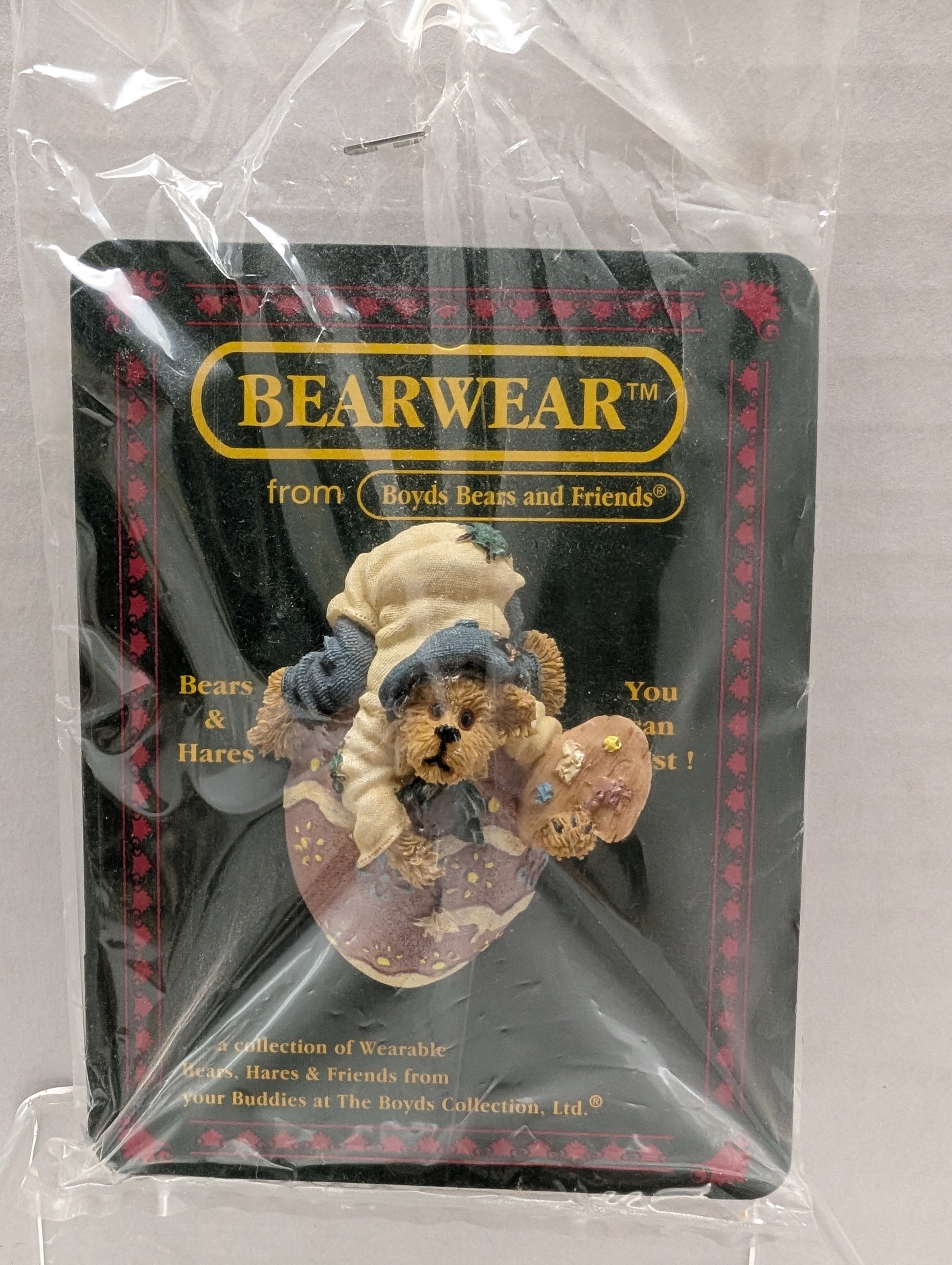 Boyds Pin Bearwear Rembrandt 26156 Bear on Easter Egg image 1