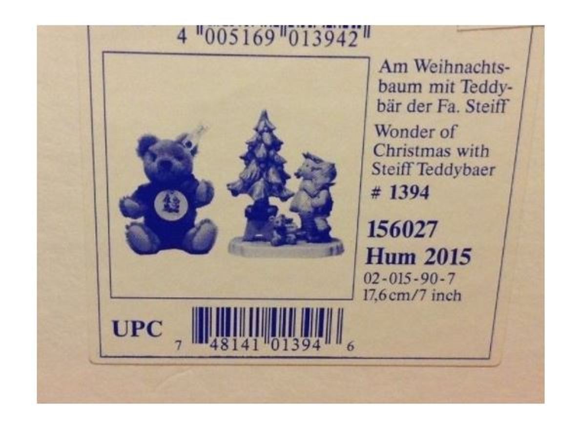 Steiff & Goebel Wonder of Christmas with Steiff Teddybear 1394 image 6