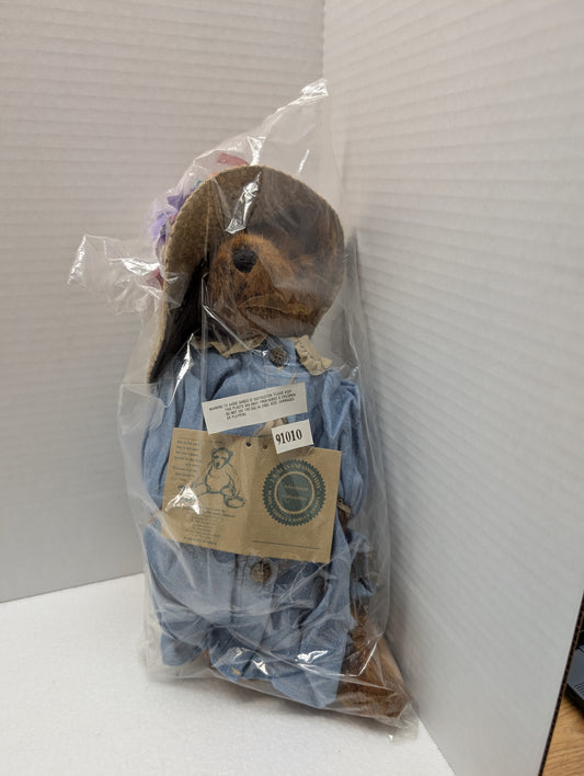 Boyds Bear Plush  Augusta 14" w Straw  Hat  91010 image 0