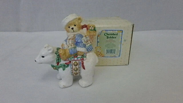 Cherished Teddies Christmas Eric w/Polar Bear Salt & Pepper Shakers 178349 image 2