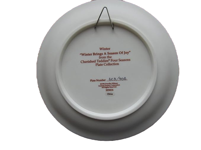 Cherished Teddies Winter Plate 203416 image 4