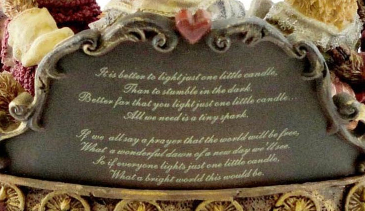 Boyds Bear Resin  Chandler Light A Candle 2000 Limited Edition Figurine 227805 image 2