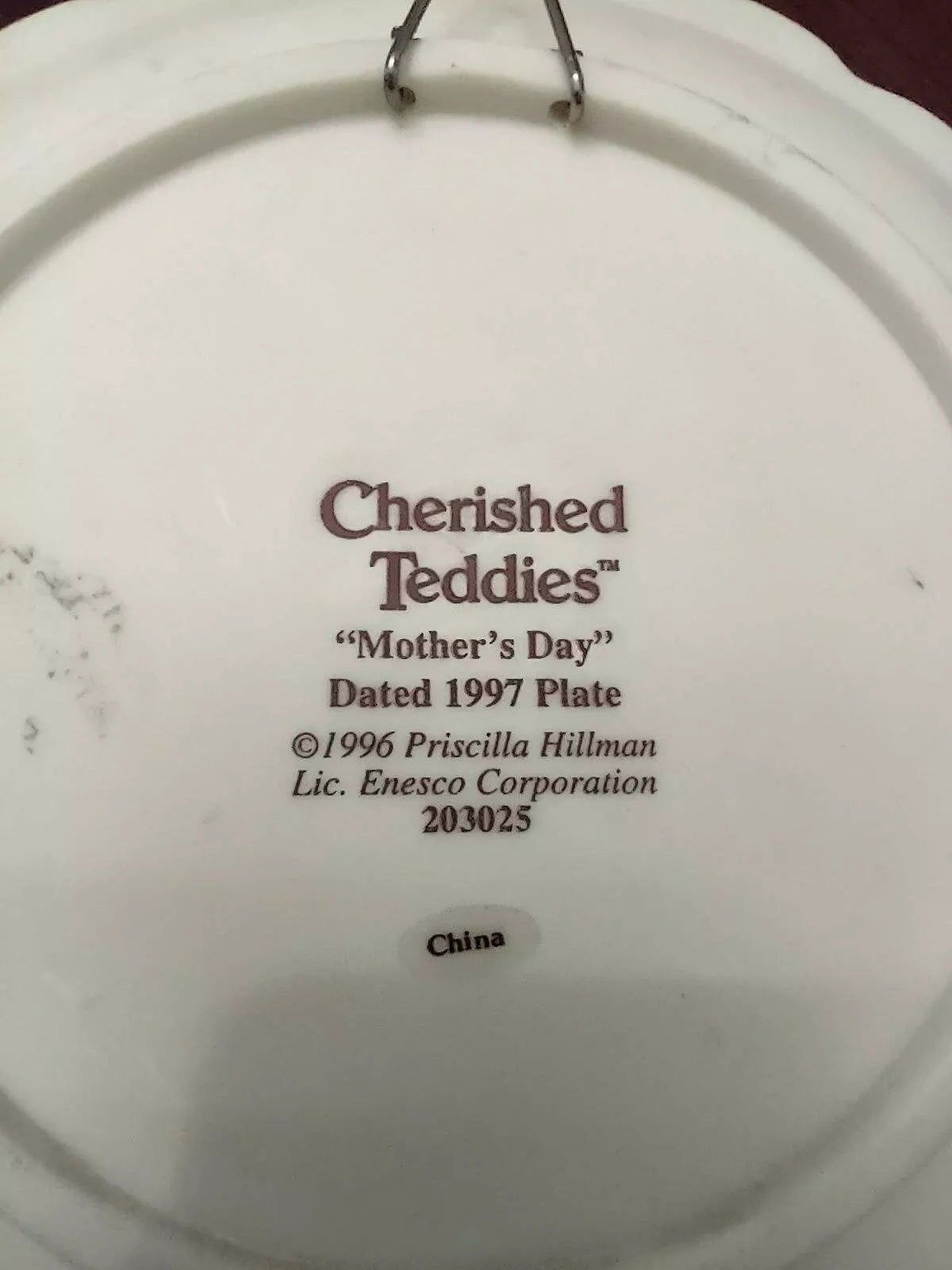 Cherished Teddies Mother's Day Plate Dated 1997 203025 image 4