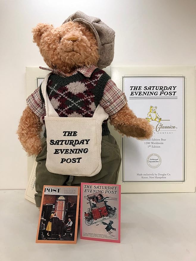 Douglas 1st Edition Saturday Evening Post 15"Plush Newspaper Boy image 4