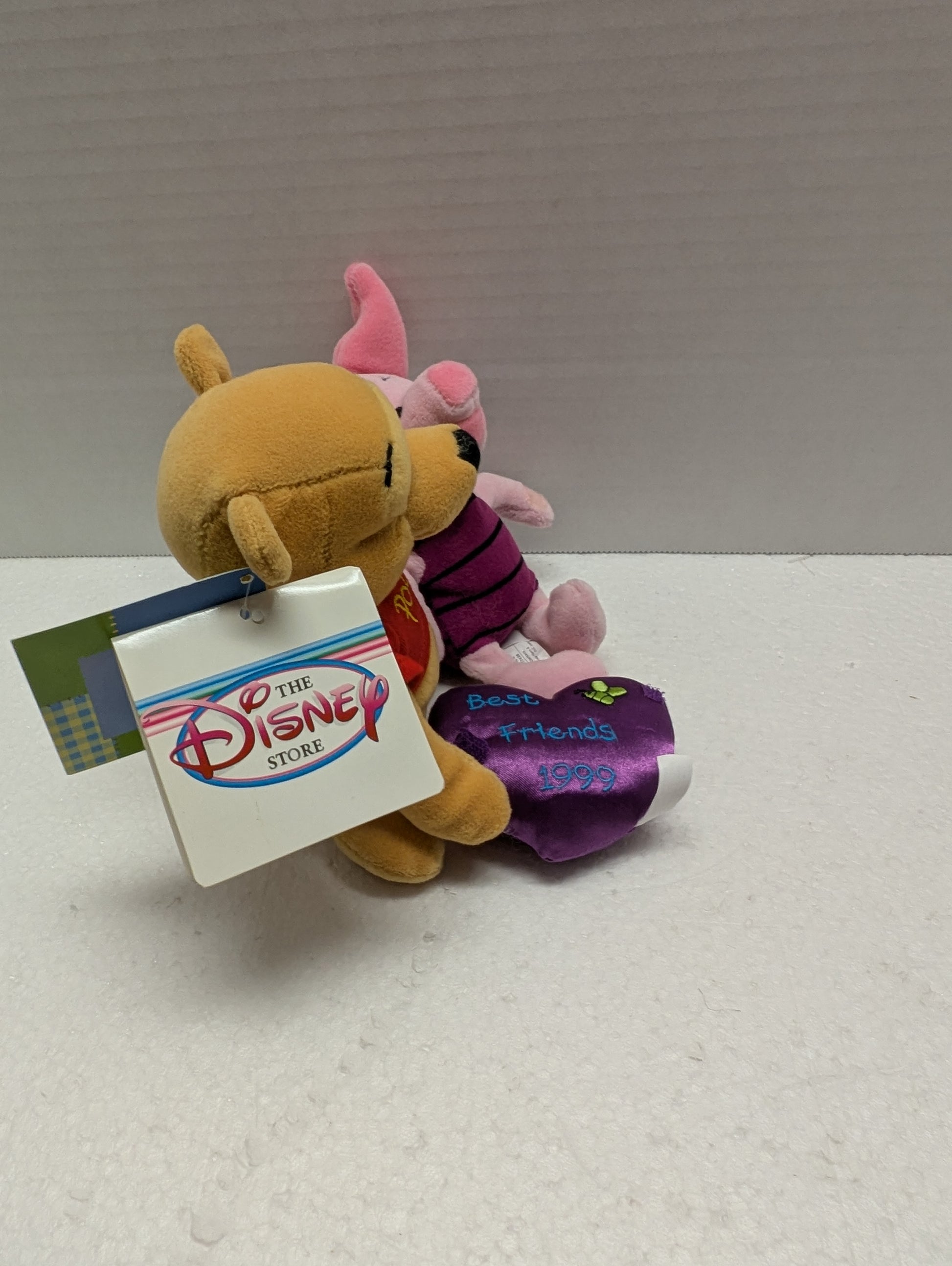 Disney Bean Bag Mini Friendship Set Pooh & Piglet Best Friends 1999 image 1
