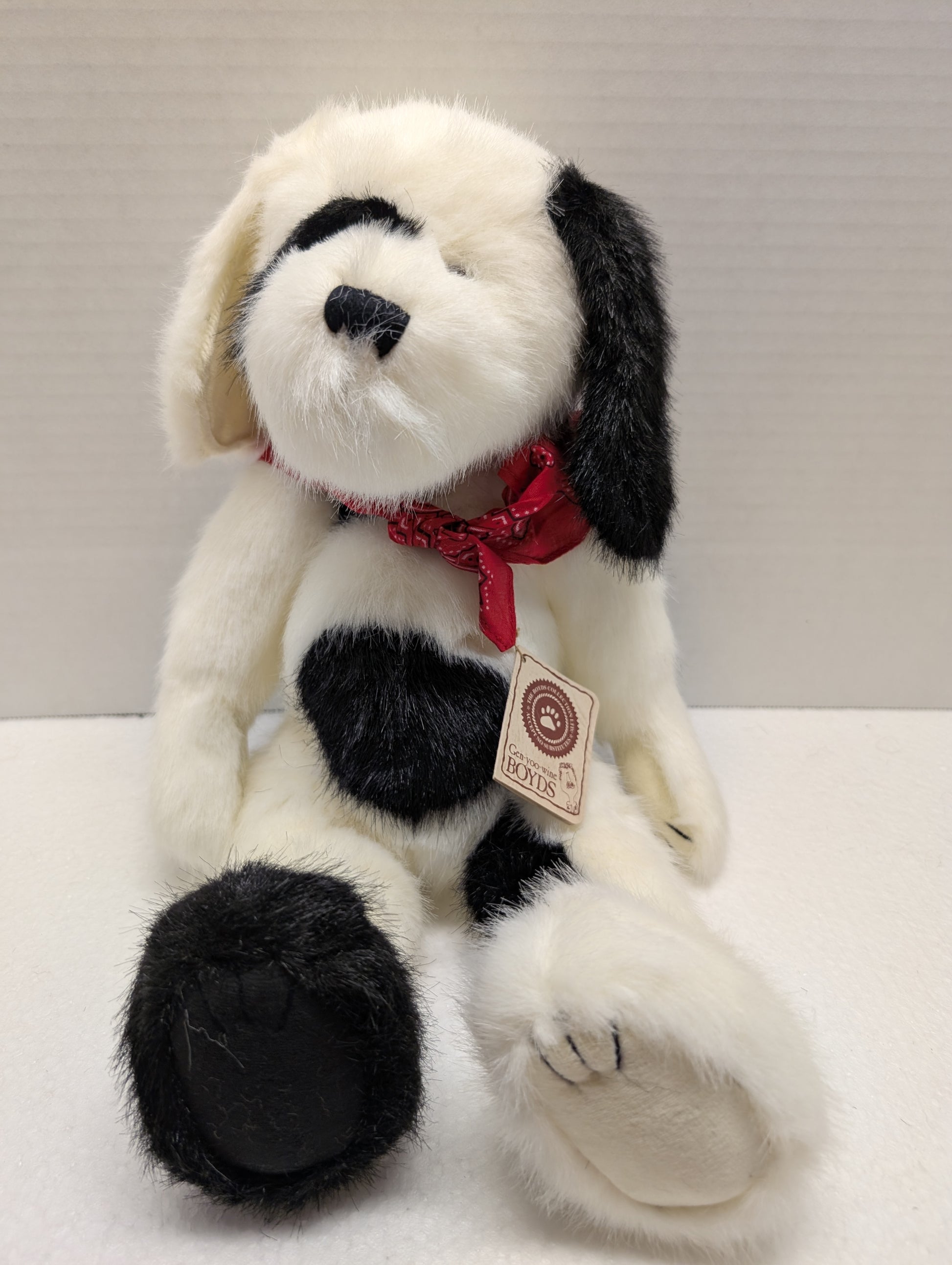 Boyds Dog Duffy P. Hydrant 16" 540301-07 Black & White Scruffy Pup image 2
