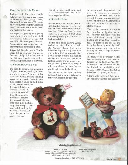 Steiff & Goebel Collectors Set Hummel Little Maestro Collector's Set 151515 image 3