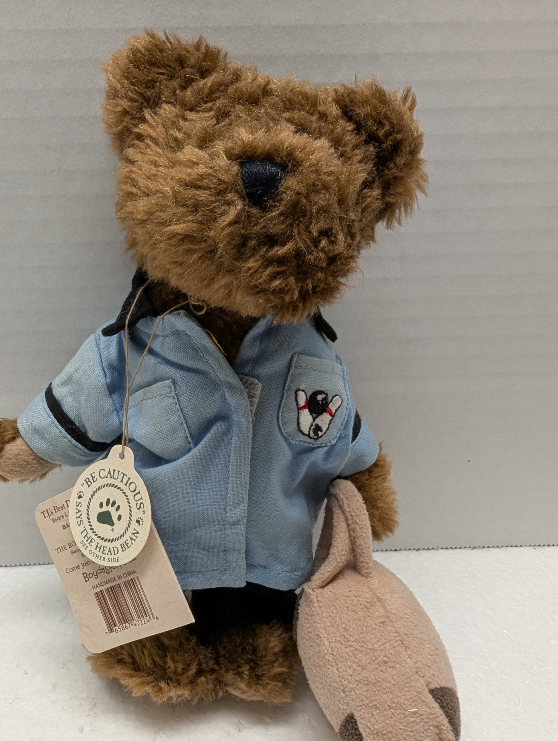 Boyds Bear Plush  Barney Bowlsalot  Bowler with bag  903501 image 3