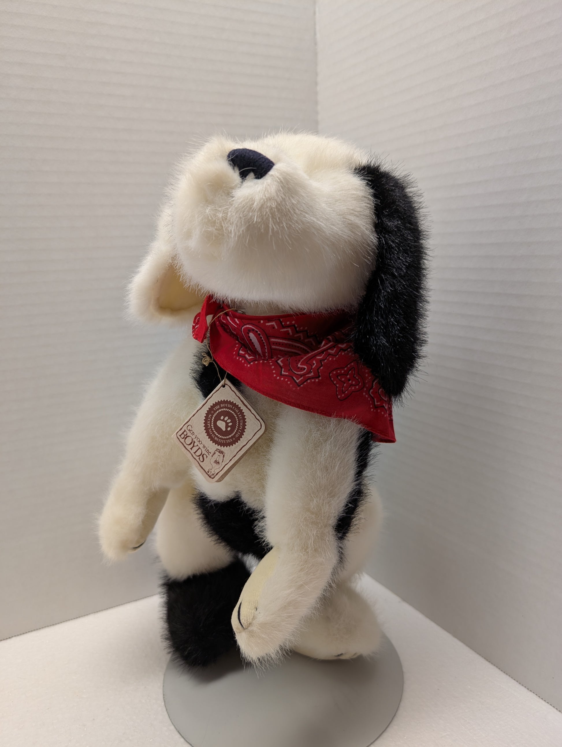 Boyds Dog Duffy P. Hydrant 16" 540301-07 Black & White Scruffy Pup image 10