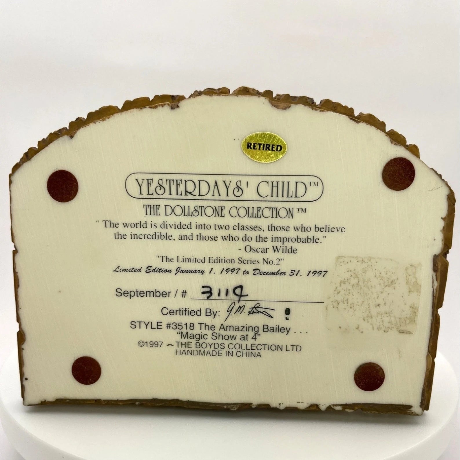 Boyds Dollstone The Amazing Bailey Magic Show at 4 #3518 image 6