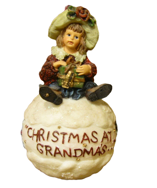 Boyds Ornament Dollstone Shannon Christmas at Midnight at Grandma's 25858 image 0