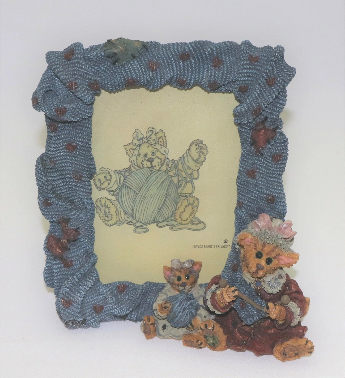 Boyds Frame FS Darby & Jasper.Knitten' Kittens Retired 27451 image 0