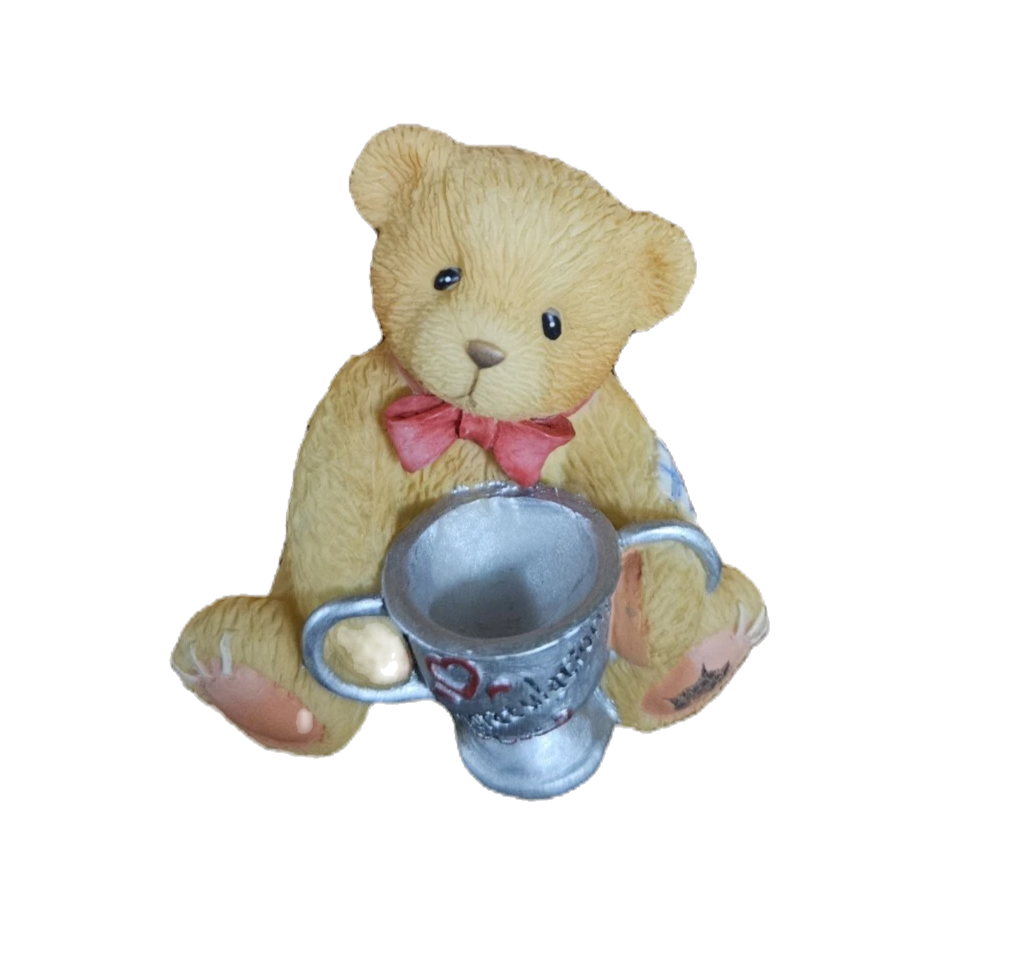 Cherished Teddies Congratulations Mini Figurine #477451 Bear with Trophy image 0
