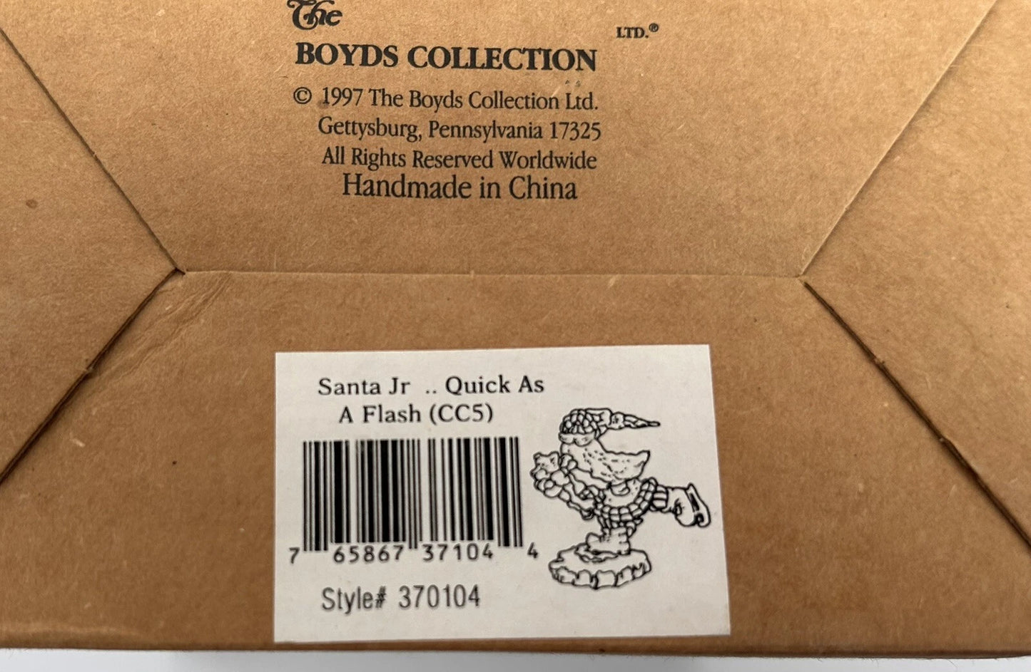 Boyds Carvers Choice Santa Jr...Quick As A Flash #370104 image 3
