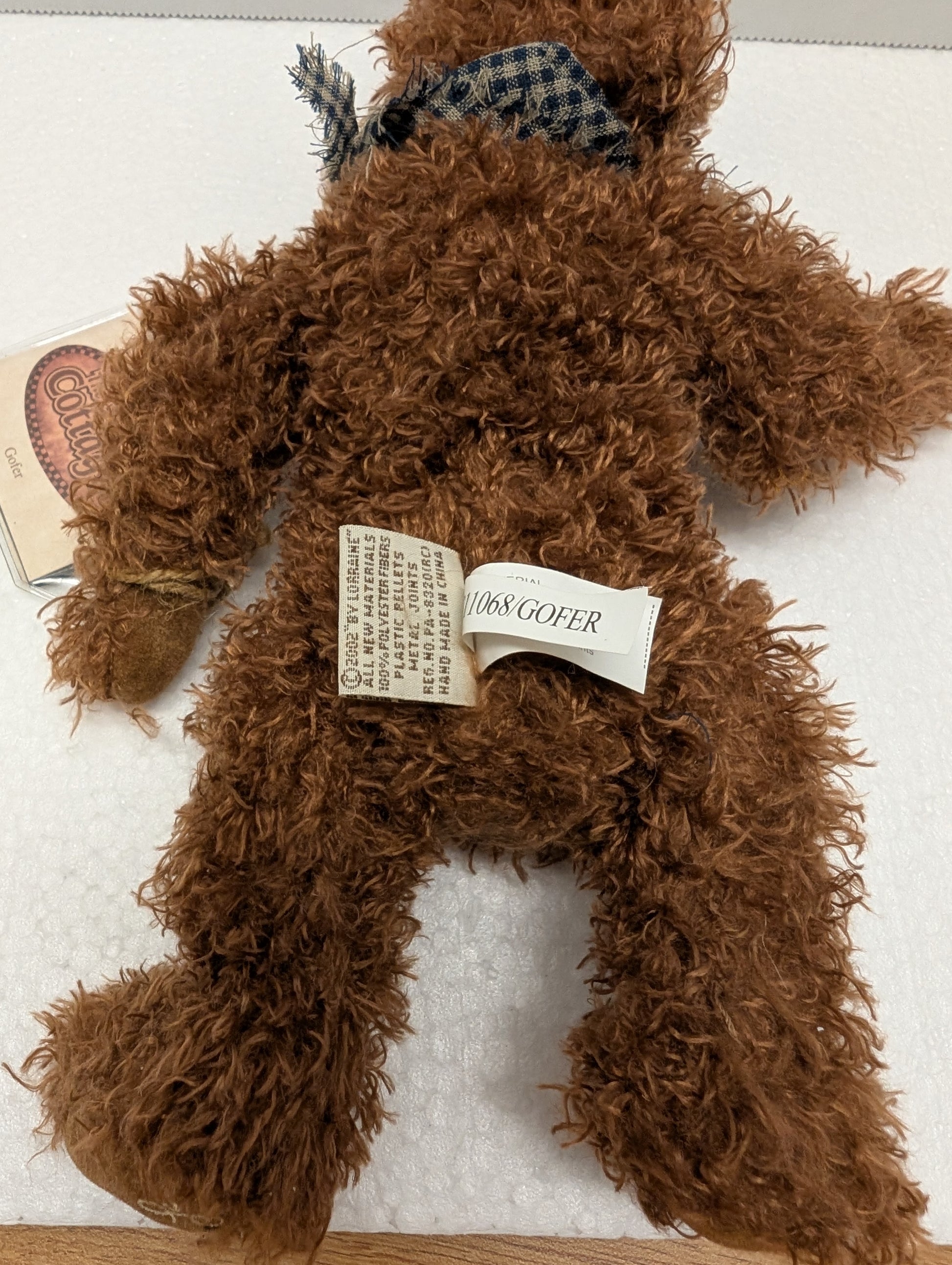 Ganz Cottage Collectibles 9 Inch Brown Jointed Plush Gofer CC11068 image 1