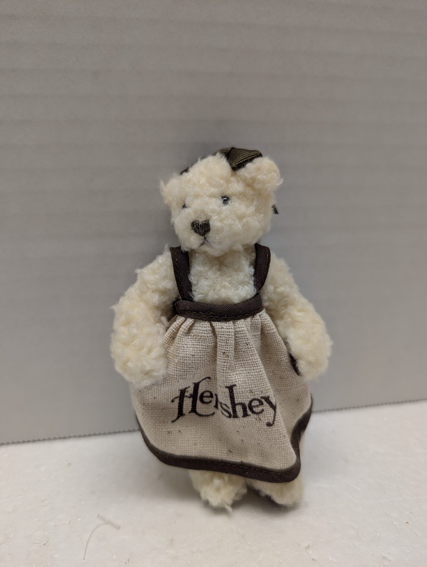 Douglas Miniature Hershey Girl Bear with Hershey on Apron and Hair Ribbon image 0