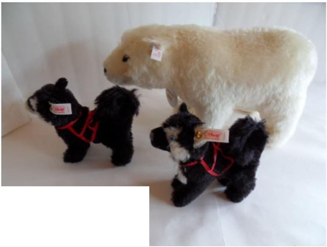 Steiff Mohair 1999 Limited Edition Husky Set & Polar Bear Fulda Tyres  038632 image 3