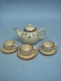Boyds Bear Mini Tea Set Caitlins Teapot Bearware Potteryworks 02000-65 FOB 2000 image 0
