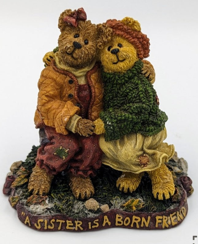 Boyds Bear Resin Diane and Joanie Sisters Forever Boyds Figurine #228409 image 0
