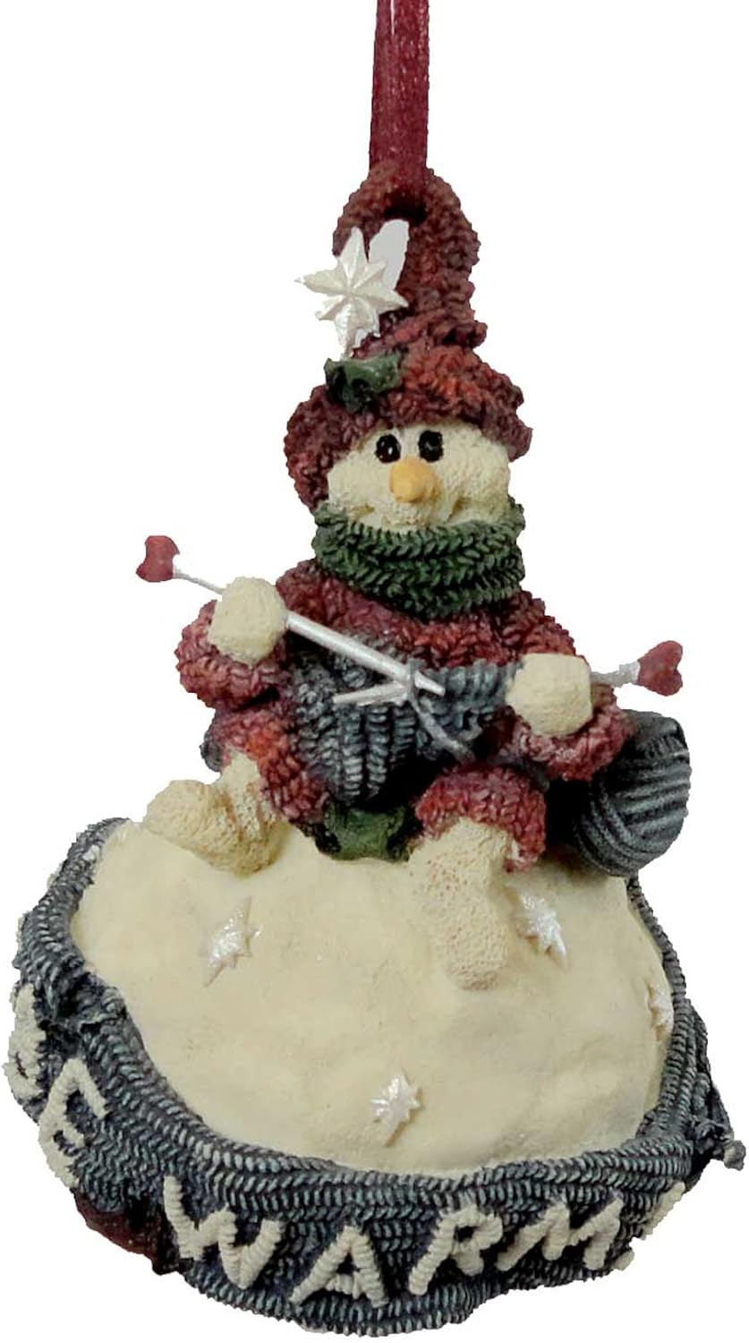 Boyds Folkstone Ingrid "Be Warm" Snowball Ornament 5651 image 0