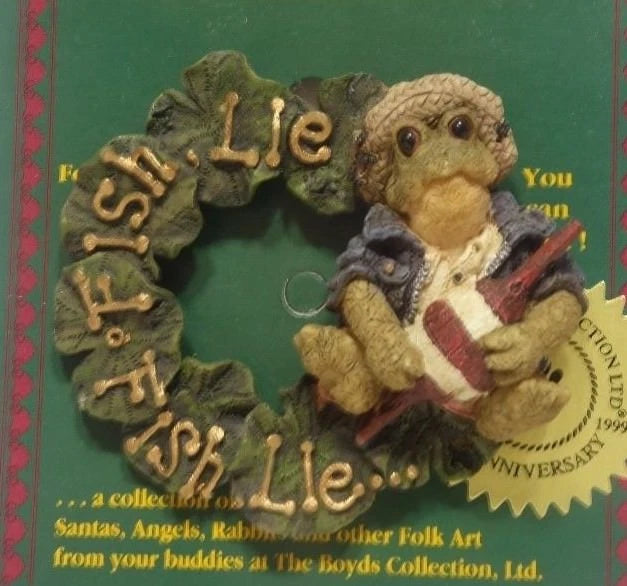 Boyds Pin Folkwear Frogmorton Fish Lie Fish 26415 image 3