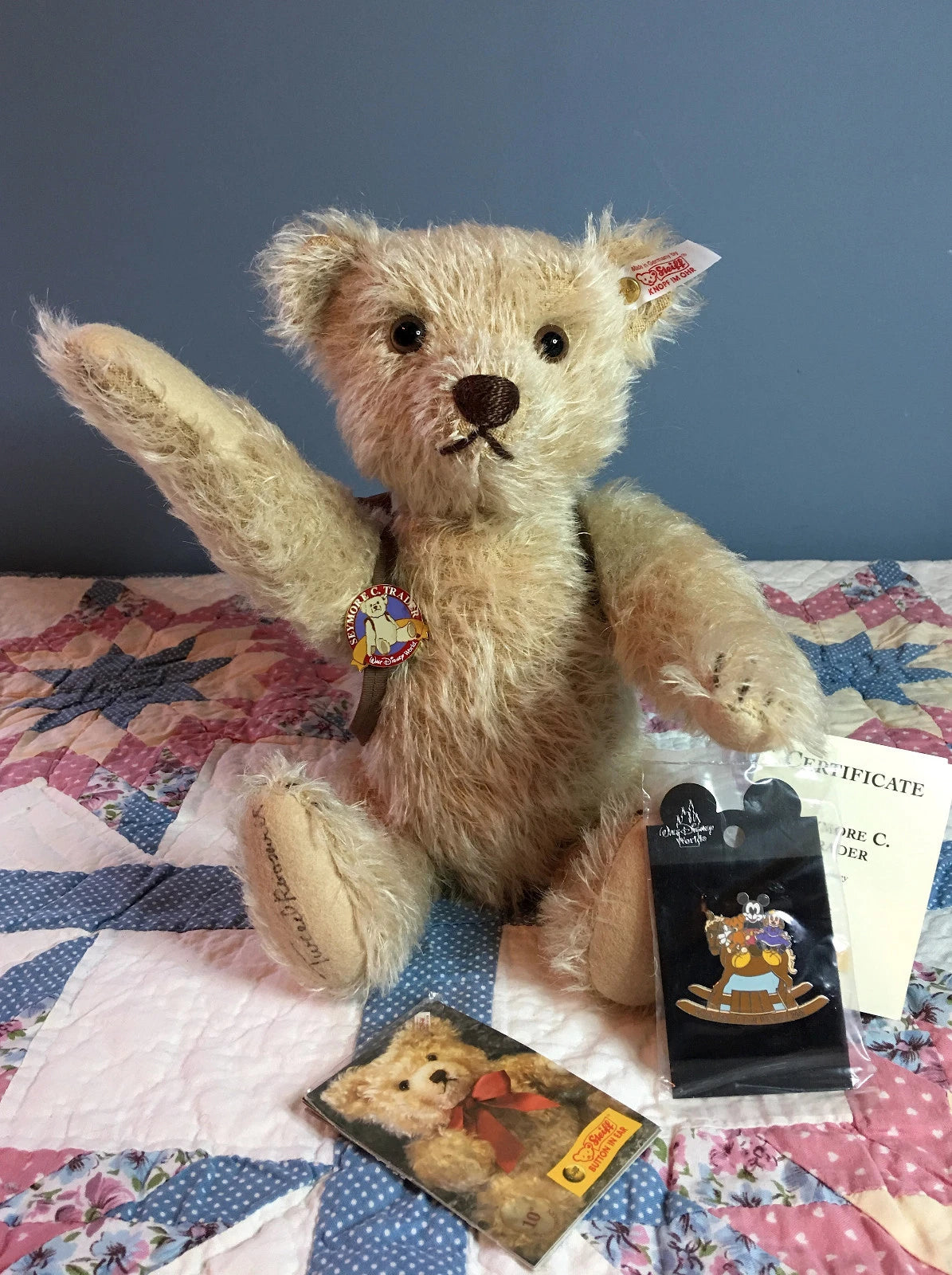 Steiff 2001 WDW Event Bear Seymore SeaTrader 680069  LE2000 Gray image 2