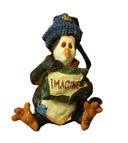 Boyds Wee Folkstone  Resin Waddle Coldfin Imagine Penguin  Ornament 25805 image 2