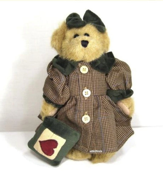 Boyds Bear Plush  Bailey Green Houndstooth   9199-08 image 0