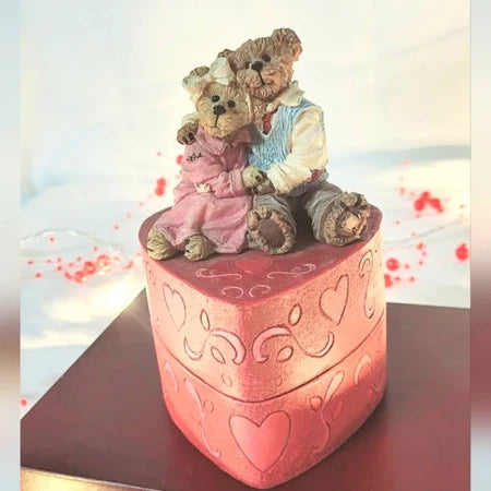 Boyds Bear Resin The Love Bears Keepsake Box 4015215 image 0