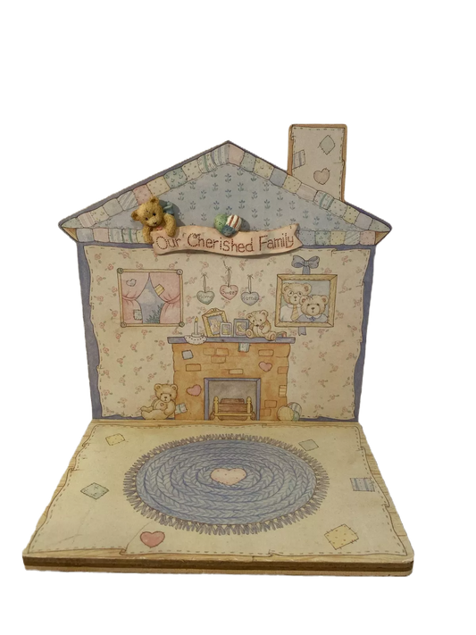 Cherished Teddies Family  Wood House Display  Our Cherished Family image 0