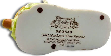 Cherished Teddies CT021 Savanah 2002 Members Only Figurine image 5
