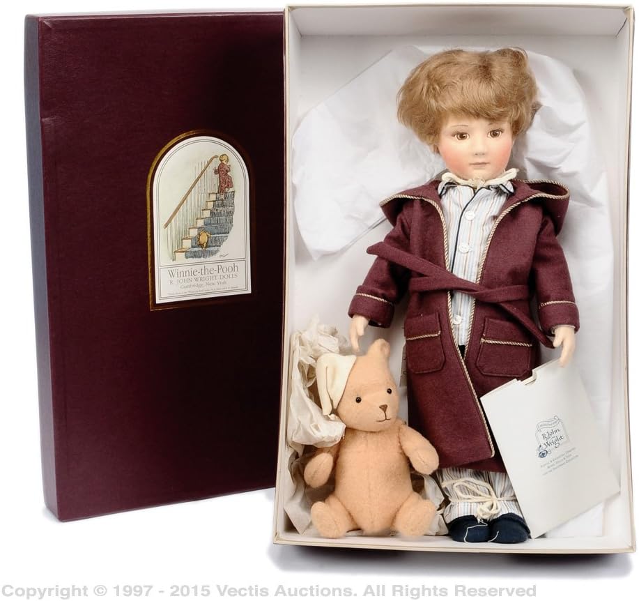 R John Wright Christopher Robin & Pooh Bedtime Edition with Hat image 2