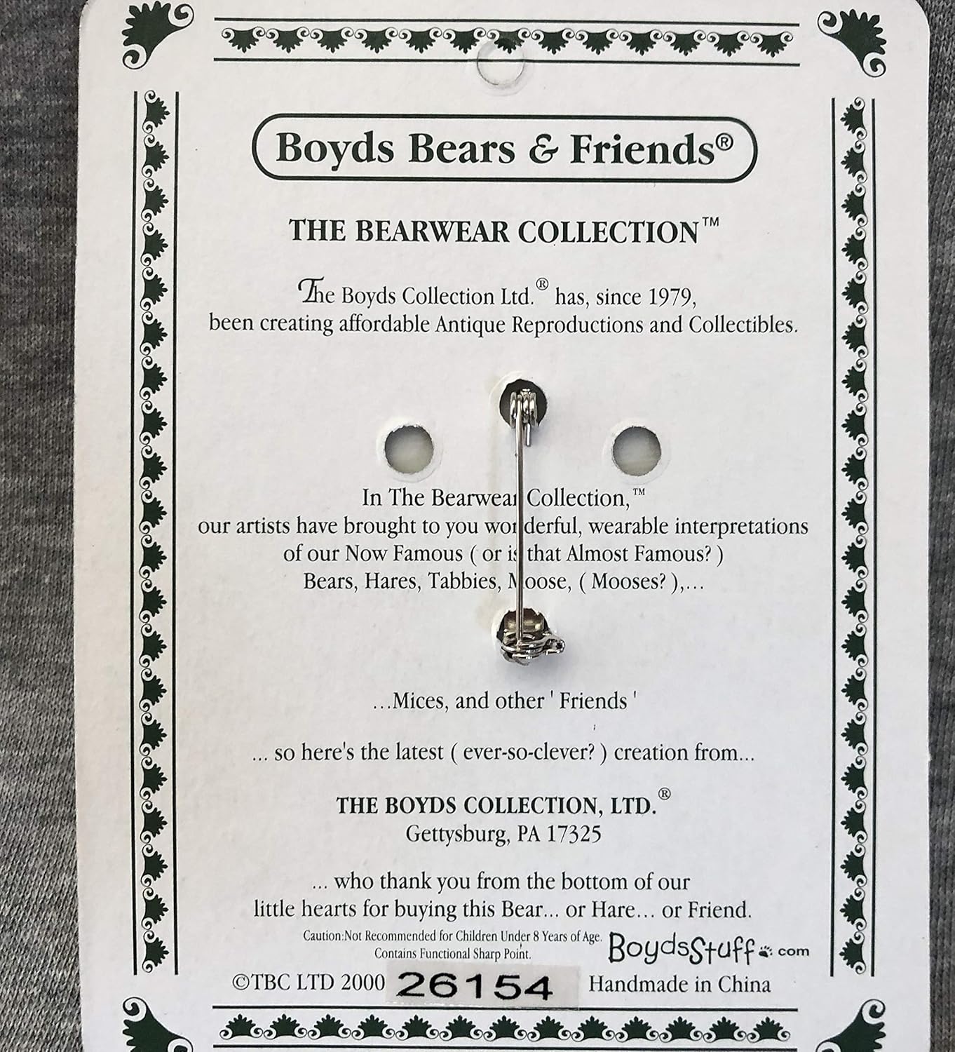 Boyds Pin Bearwear Posey B Goodcheer Lookin' Up 26154 image 3