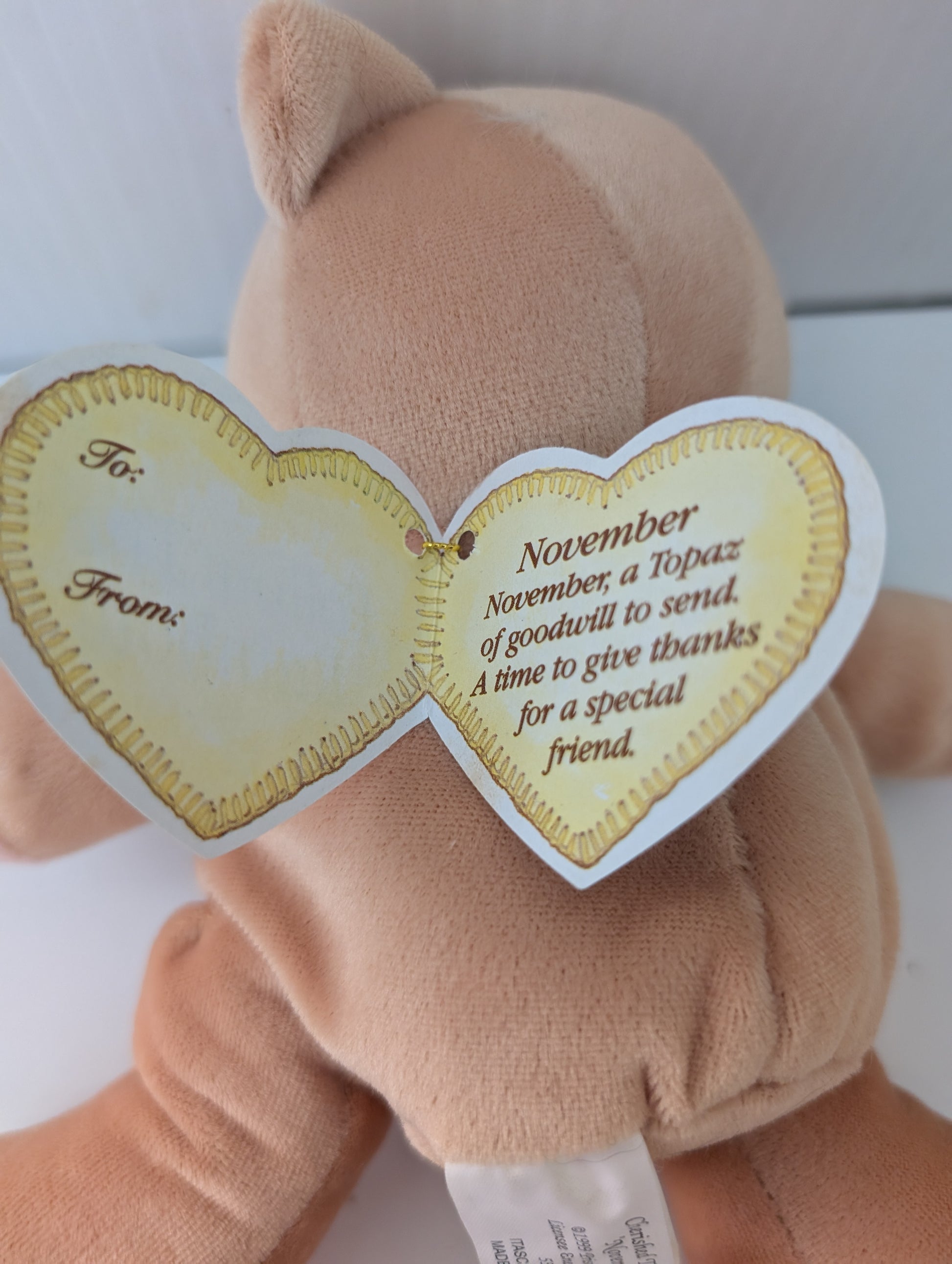 Cherished Teddies Bear of the Month November 556785 Yellow image 3