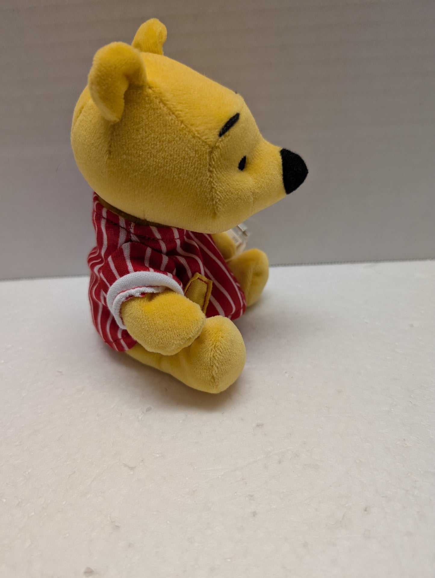 Disney Bean Bag Pooh in Red and white striped shirt. image 1