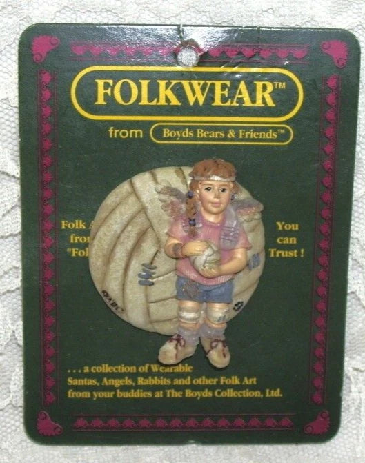 Boyds Pin Folkwear Heather Guardian Angel of VolleyBall 26425 image 0