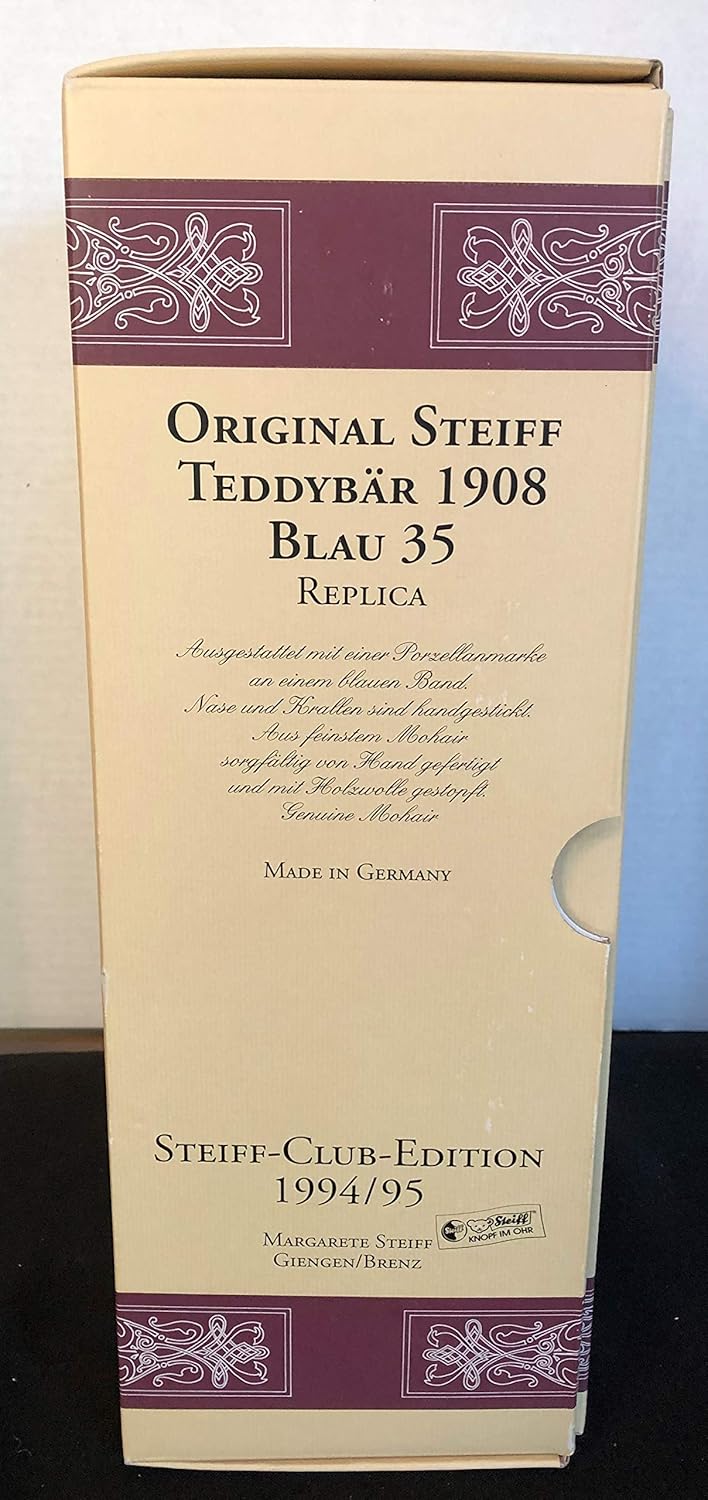 Steiff 1994 Club Edition #420047  Replica of 1908 Blue Bear image 6