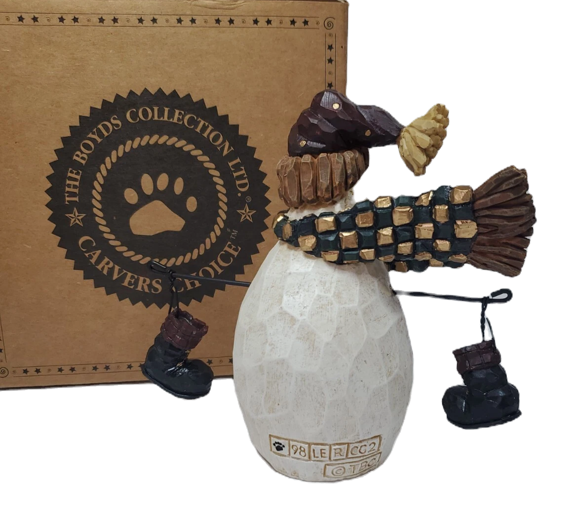 Boyds Carvers Choice - Burt ... Bundle Up - Style # 370202 Ornament image 1