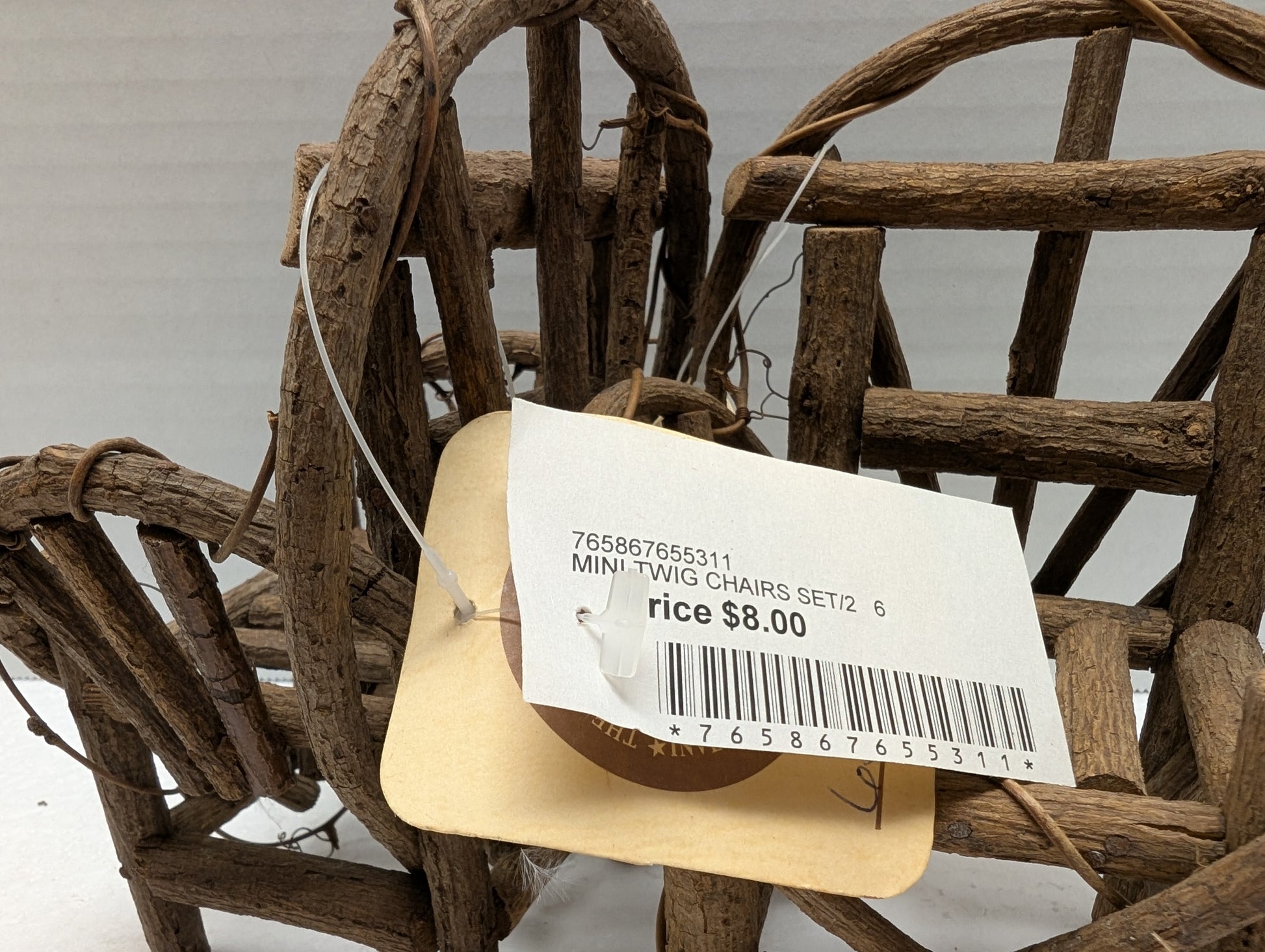Boyds Mini Twig Chair Set of 2 #65531 image 1
