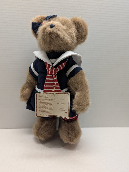 Boyds Bear Plush Blaire B Bridgeport 15" w/ Sailor Dress #904380 image 0