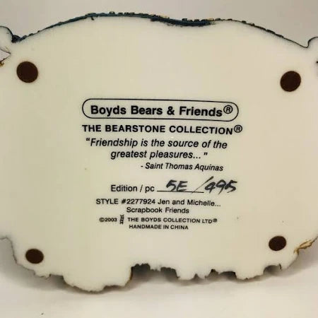 Boyds Bear Resin Jen and Michelle  Scrapbook Friends #2277924 image 3