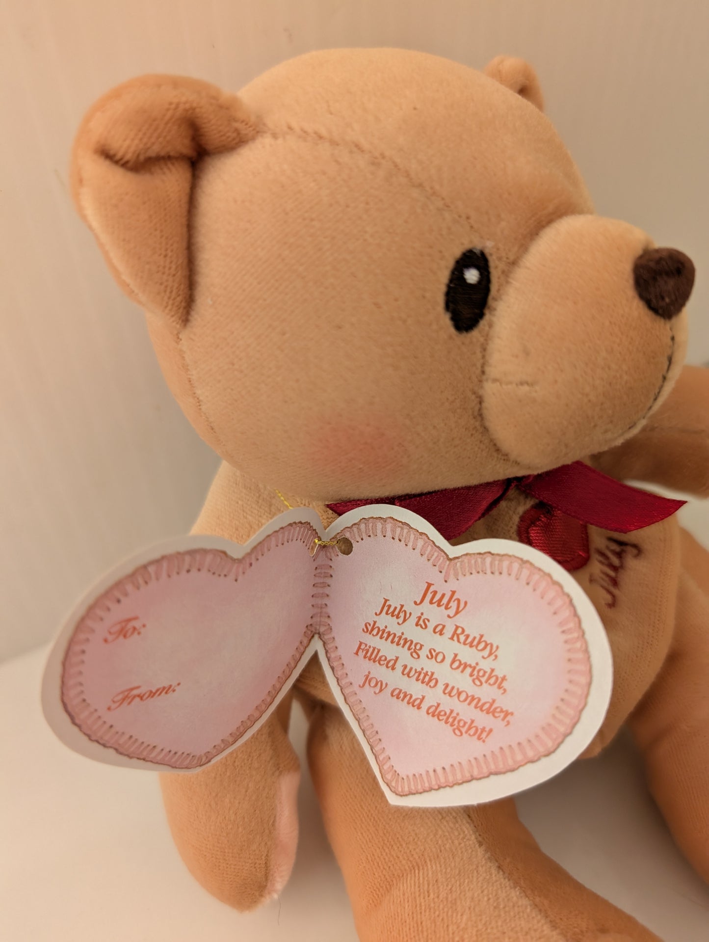Cherished Teddies Bear of the Month July 556327 Red image 1