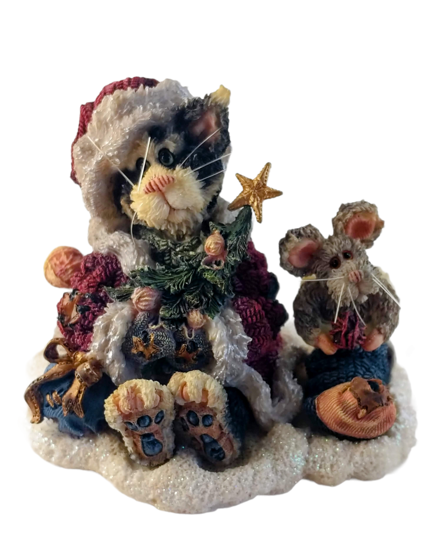 Boyds Purrstone Santa Claws & Nibbles A Purrfect Holiday #371003 image 0