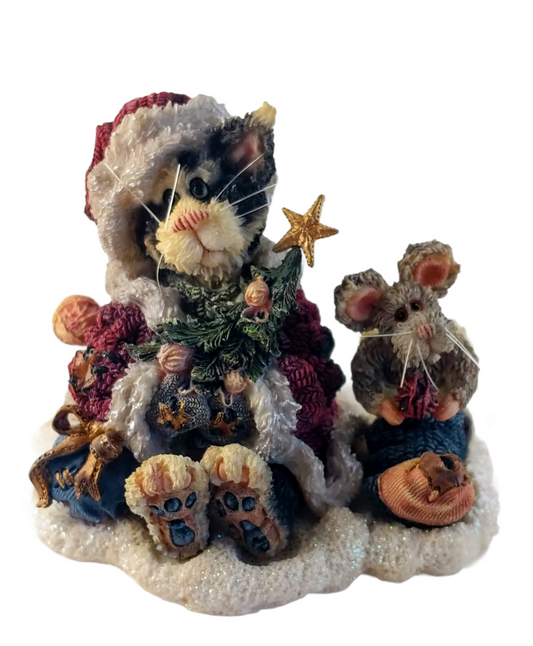Boyds Purrstone Santa Claws & Nibbles A Purrfect Holiday #371003 image 0
